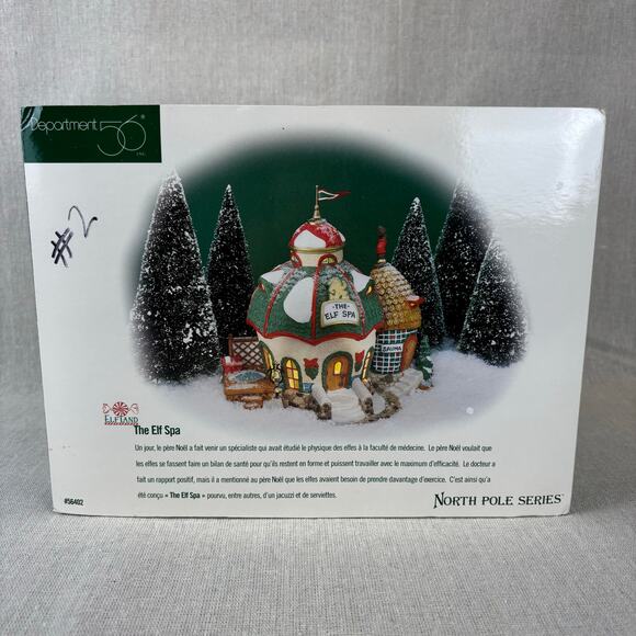 Department 56 North Pole Village Series Elf Spa, Retired 2001 - Picture 10 of 12